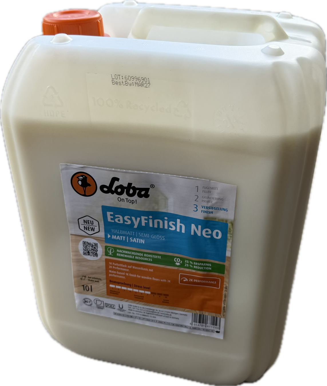 Loba EasyFinish Neo - Vesiohenteinen parkettilakka (10L)