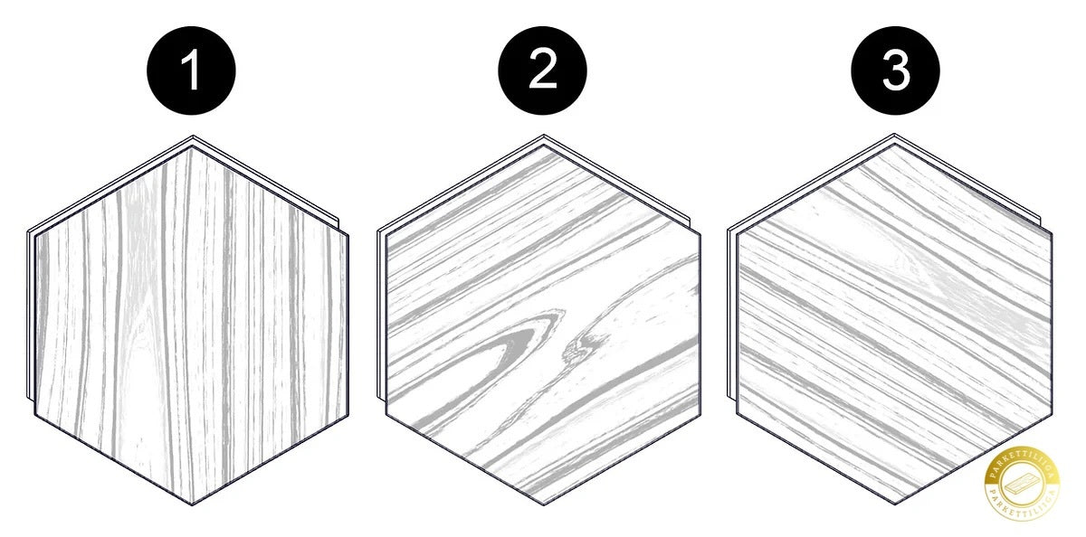 Hexagon Tammi parketti