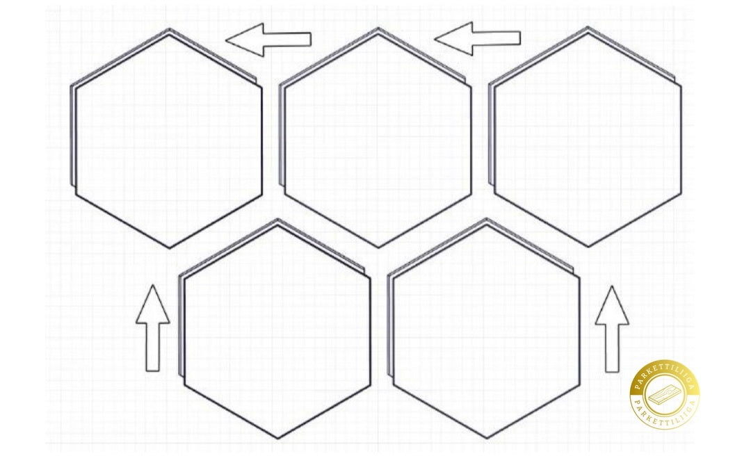 Hexagon Tammi parketti