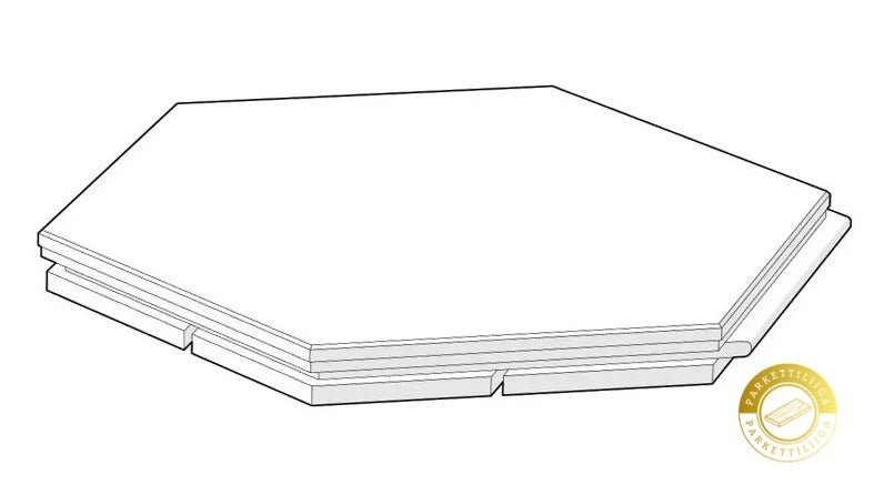 Hexagon Tammi parketti