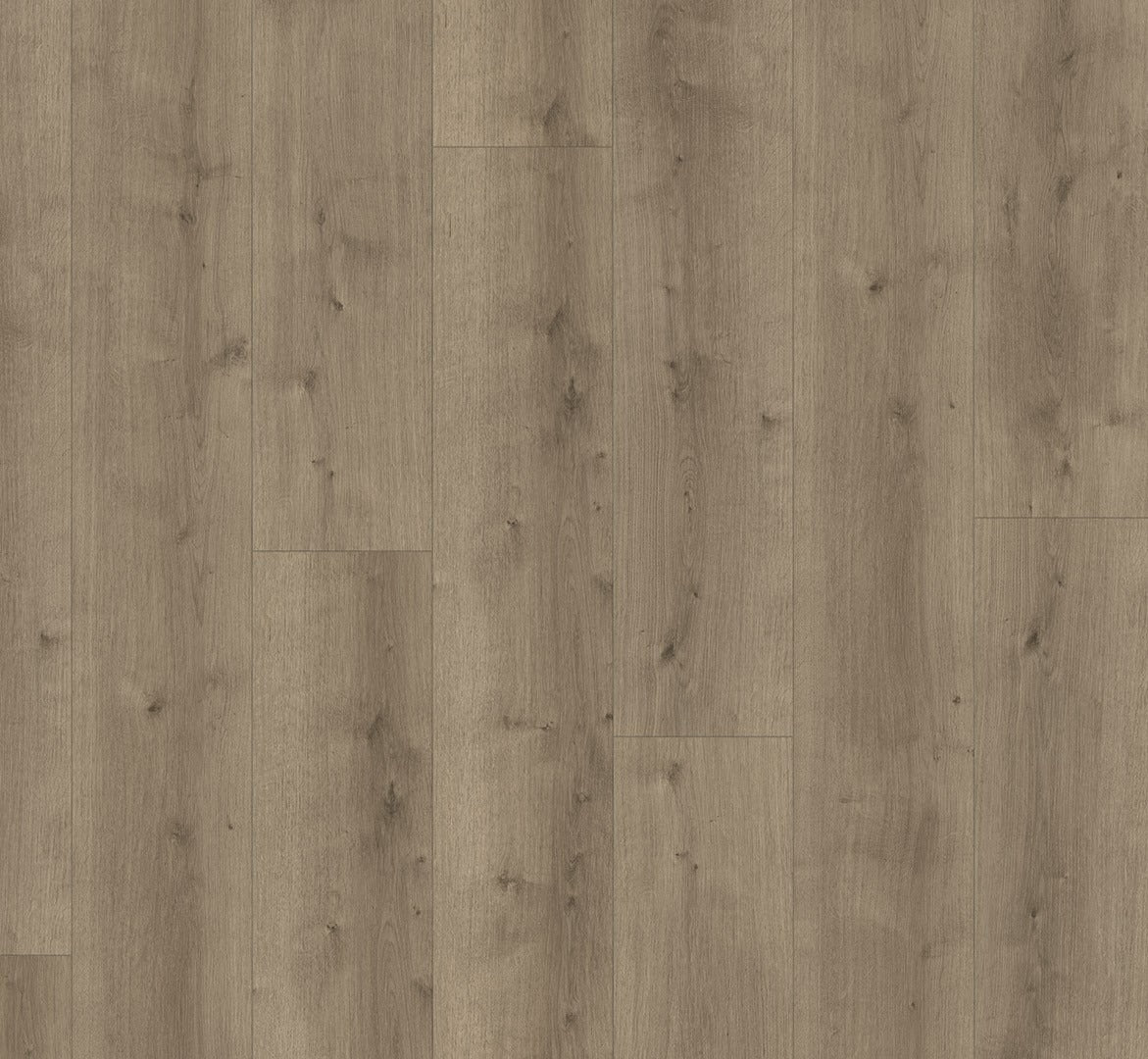 Suora kuva vaaleanharmaasta Parador Modular ONE Oak Pure Pearl Grey -design-lattian puukuvioinnista ja saumoista