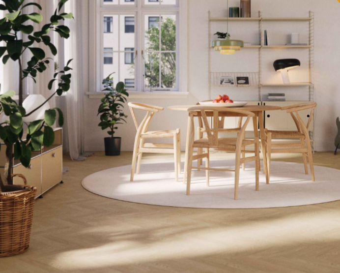Bjelin Tammi Sigtuna Misty White Kalanruotoparketti (Modern)